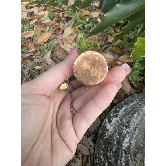 Vintage Copper Nesting Measuring Cups Brass Handle Made In Korea Set Of 4 - Picture 7 of 11